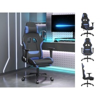 VidaXL Gaming-Stuhl mit Massage & Fußstütze Schwarz und Blau