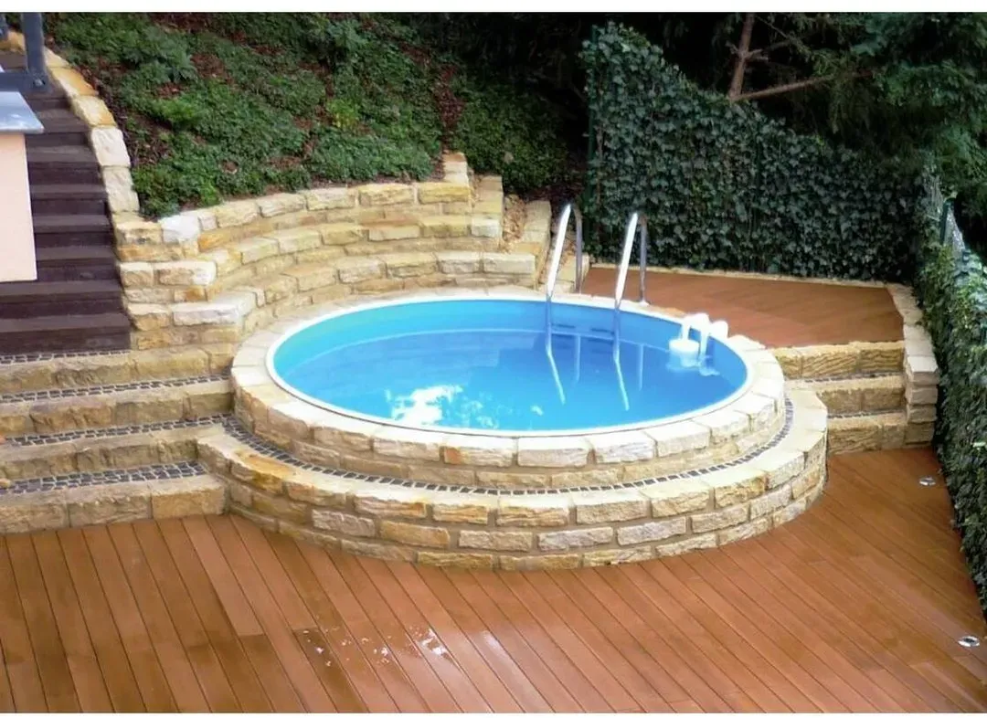 Stahlwand Pool Rundbecken IBIZA 450 x 120 cm