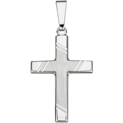 Kreuz-Anhänger JOBO "Anhänger Kreuz", silber (silber 925), Schmuckanhänger, Damen, Silber 925 (Sterlingsilber), 925 Silber