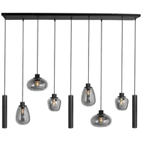 Steinhauer LED Pendelleuchte Reflexion 9-flammig, GU10 - E27, 4,9W,