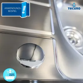 tecuro Hahnlochstopfen Deckrosette Ø 42 mm - Edelstahlsichtplatte - tecuro