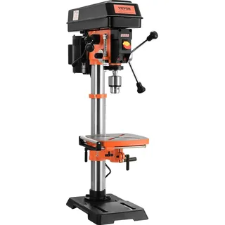 Vevor 750W Tischbohrmaschine, 440–2580 U/min Tischbohrmaschine mit variabler Geschwindigkeit, mit 0–45° neigbarem Arbeitstisch, 30,5 cm Schwenkbereich, Röntgenpositionierung