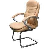 Jet-Line Konferenzstuhl Leder Bergamo creme