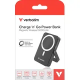 Verbatim Charge 'n' Go Power Bank Magnetic Wireless 10000mah Schwarz