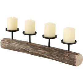 Boltze Kerzenständer Holz Schwarz, Holz
