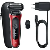 Braun Series 6 61-R1000s Rasierer Schwarz, Rot