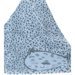David Fussenegger Babydecke VELVET Kids Plaid Leopard 65x90 cm hellblau