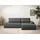 Home Affaire Ecksofa HOME AFFAIRE "SHERWOOD, Schlafsofa in L-Form offen (275cm), Cord, Leinenoptik", grau (anthrazit), B:275cm H:85cm T:167cm, 100% Polyester, Sofas, Ecksofa, Schlaffunktion und Bettkasten, Kedernaht, hoher Sitz- & Liegekomfort