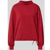 Monari Sweatshirt mit Stehkragen, Rot, 40