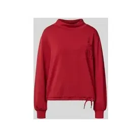 Monari Sweatshirt mit Stehkragen, Rot, 40