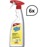 Profi-Deodorantkonzentrat mit Pumpzerstäuber, 6 x 750 ml Sprühflasche, sehr ergiebig, phosphatfrei, mit Parfümölen