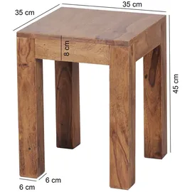 Wohnling Beistelltisch Sheesham 35 x 45 x 35 cm