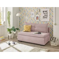 ed exciting design Schlafsofa mit Bettkasten, in Cord-Optik, Flamingo - Kompaktes Sofa mit Schlaffunktion - 153 x 75/90/92 x 83 cm (B/H/T)