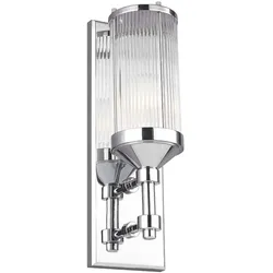 Wandleuchte Lampe Flurlampe IP44 LED Spiegelleuchte aufwärts Glas strukturiert