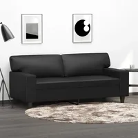 vidaXL 2-Sitzer-Sofa Schwarz 140 cm Kunstleder