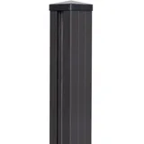 GROJA Zaunpfahl 7 x 7 x 150 cm Grau/Aluminium