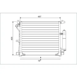 Kondensator Klimaanlage VALEO 822579