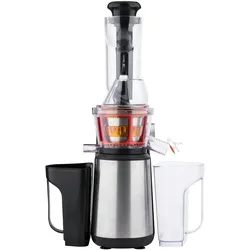 H.Koenig GSX22 Entsafter / 1 L / 3 verschiedene Filter für Sorbet, dicken Saft, dünnen Saft / Tresterbehälter / Spülmaschinenfest / Edelstahl