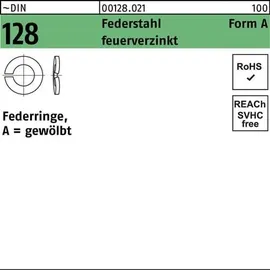 F. REYHER Nchfg. GmbH & Co. KG Federring DIN 128 A 20 Federstahl feuerverzinkt 100 Stück