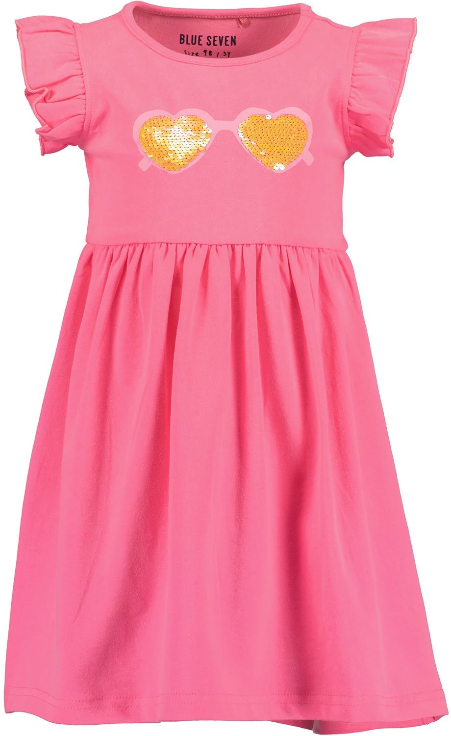 BLUE SEVEN - Kurzarm-Kleid Sunglasses Mit Rüschenärmeln In Pink  Gr.104, 104