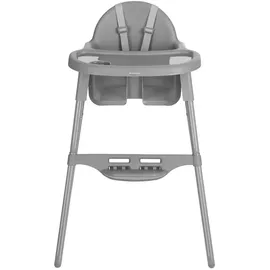 KIKKABOO Hochstuhl 2 in 1 Jammy Kinderstuhl, Fußstütze, Gurt, Bechervertiefung grau - Grey - One Size