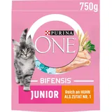 Purina ONE Purina ONE Nestlé PURINA ONE BIFENSIS JUNIOR 1–12 Katzenfutter Kitten trocken, reich an Huhn, 6er Pack (6 x 750g)