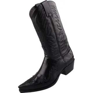 Sendra Boots 3241 Herren Cowboy-Stiefel Schwarz - Schwarz - 47