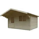Kiehn-Holz Gartenhaus Dimberg 4,37 x 4,23 m Beige