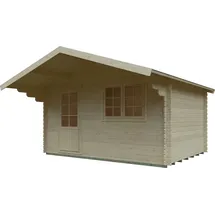 Kiehn-Holz Gartenhaus Dimberg 4,37 x 4,23 m Beige