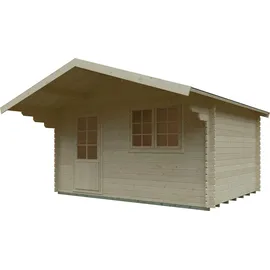 Kiehn-Holz Gartenhaus Dimberg 4,37 x 4,23 m Beige