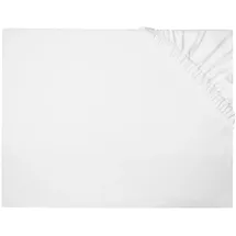 ZOLLNER Spannbettlaken Baumwolle-Jersey 140 x 200 cm weiß