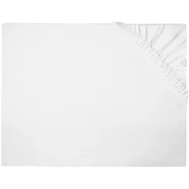 ZOLLNER Spannbettlaken Baumwolle-Jersey 140 x 200 cm weiß