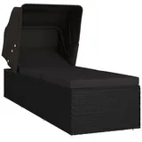 vidaXL Sonnenliege 68 x 67 x 36 cm Schwarz