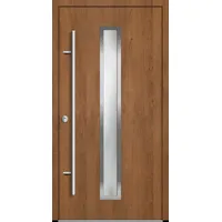 Aluminium Haustür "AURORA" 68 mm Winchester holzähnlich beidseitig innen öffnend DIN links