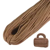 LEREATI Polyester Garn, Makramee Garn 3mm x 200m Polyester-Seil Polypropylen-Kordel Makramee Schnur Geflochten für Handtasche, Häkeltasche, Strickwaren, Wohndekorationen (Helles Khaki)
