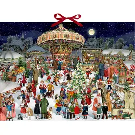 Coppenrath Verlag Wand-Adventskalender Nostalgischer Weihnachtsmarkt