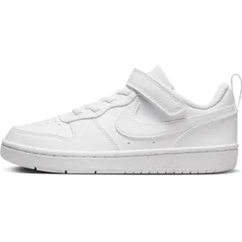 Nike Court Borough Low Recraft (PS) Sneaker, White/White-White, 33