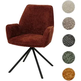 Mendler Esszimmerstuhl HWC-G67 Chenille rot