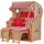 Mr. Deko Strandkorb Komplettset - bene living - Ammersee Teak - PE shell - Modell 562 - inkl. Liftersystem