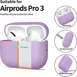 TECH-PROTECT Silikonhülle kompatibel mit AirPods Pro 3 Lila