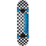 Speed Checkers Skateboard, komplettboard Schwarz/Blau 7.75"