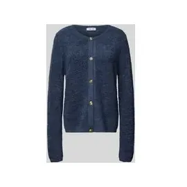 More & More Strickjacke mit Strukturmuster, Rauchblau, 38