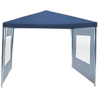 Buri Gartenpavillon Blau 3x3m Pavillon Partyzelt Gartenzelt Zelt wasserabweisend