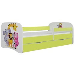 Kindermöbel 24 Bett Kinderbett Jona inkl. Rollrost + Matratze grün