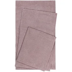 Badematte WECON HOME BASICS "Balu", lila (flieder), H:14mm, Polyester, Badematten, Chenille, waschbar, rutschfest, schnell trocknend, weich, Badteppich