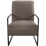 K+W Komfort & Wohnen Cocktailsessel K+W KOMFORT & WOHNEN, braun (coffee), B:62cm H:77cm T:83cm, Sessel, Cocktailsessel, mit bezogenen Armlehnen, Gestell in Metall schwarz Struktur