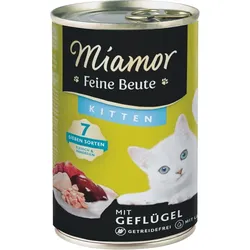 MIAMOR Feine Beute Kitten Poultry mit Geflügel für Kätzchen 12x400g