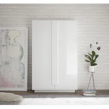 INOSIGN Mehrzweckschrank INOSIGN "Jupiter, Höhe 193 cm, Stauraumschrank 2 Türen - Soft Closing", weiß (weiß hochglanz lack), B:121cm H:193cm T:44cm, Schränke, Mehrzweckschrank, Highboard, moderne Griffblende, FSC, cleveres Stauraumkonzept