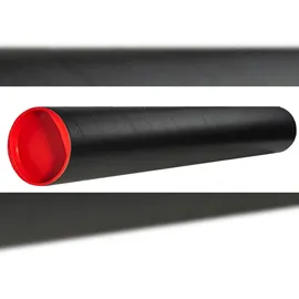 RUMOLD Versandhülse schwarz 1030 mm, rote Kunststoffverschlussdeckel