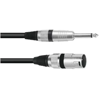Omnitronic Adapterkabel XLR(M)/Klinke mono 10m sw
